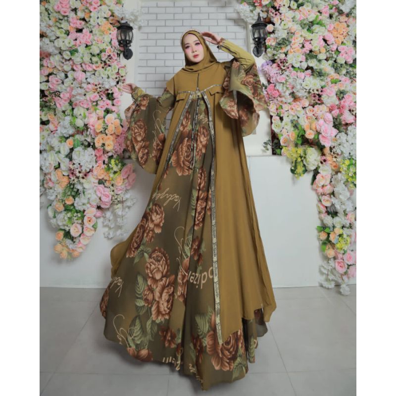 DRESS KASMIR SERIES BY Yodizein Syari/Gamis Muslimah/Gamis Ramadhan/Gamis Kekinian/Gamis Lebaran/Gam