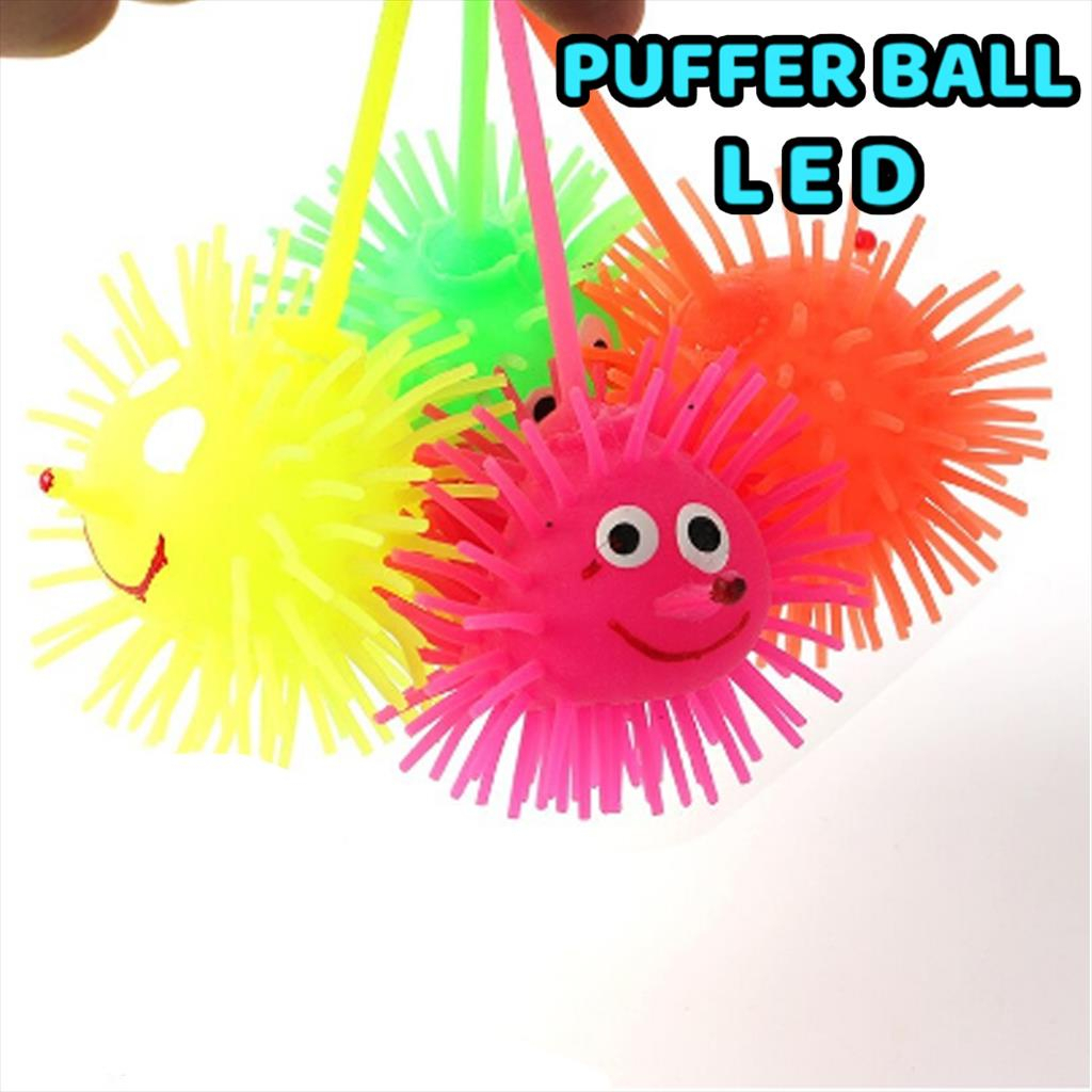 Mainan Puffer Ball / Mainan Yoyo Ubur-Ubur / Mainan Bola Lampu LED / Mainan Smile Duri / Ferhat Ball 1474H