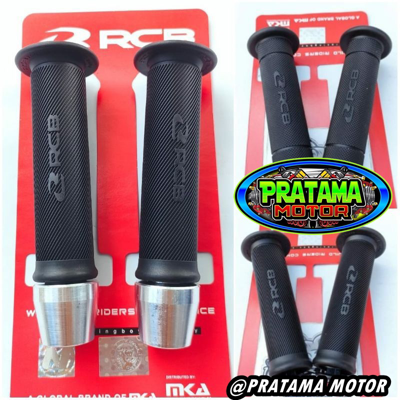 Grip Handgrip Handfat RCB Racing Boy Original Set Bandul Stang Chrome Universal PCX ADV Lexi RX King Sonic Fu Vario 125/150 Fino Beat Xeon Beat Fi Scoopy New dll