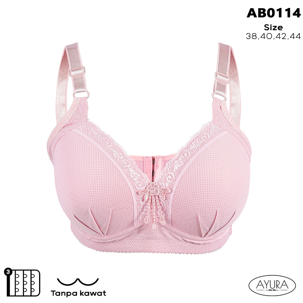 AYURA Bra BH JUMBO Semi Renda Wireless Tanpa Kawat 0114