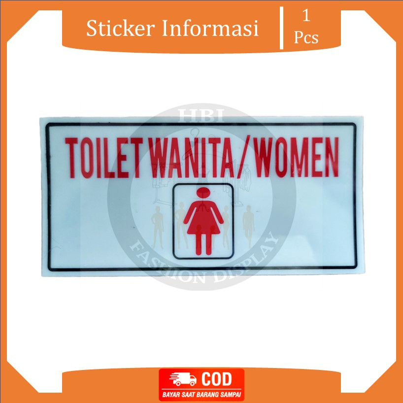 

Stiker Papan Nama Toilet Wanita / Woman