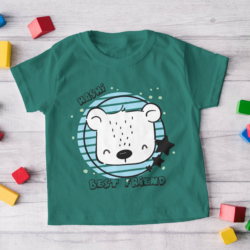 Kaos Anak Hashi Best Friend Bear - Atasan Anak Laki Laki dan Perempuan