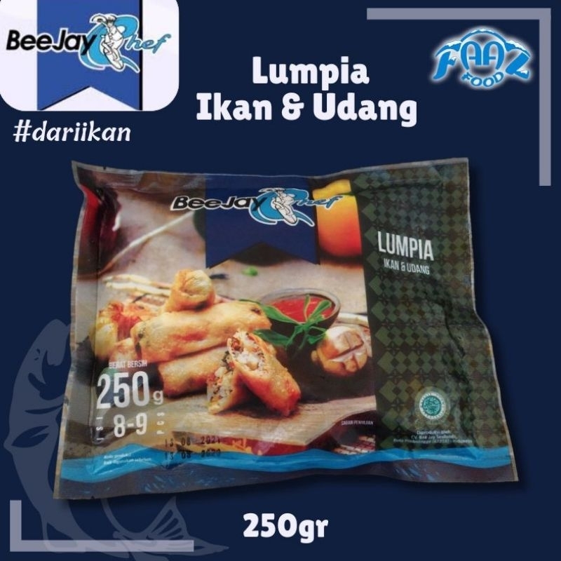Lumpia Ikan & Udang Beejay Chef (Frozen Seafood, Olahan Ikan)