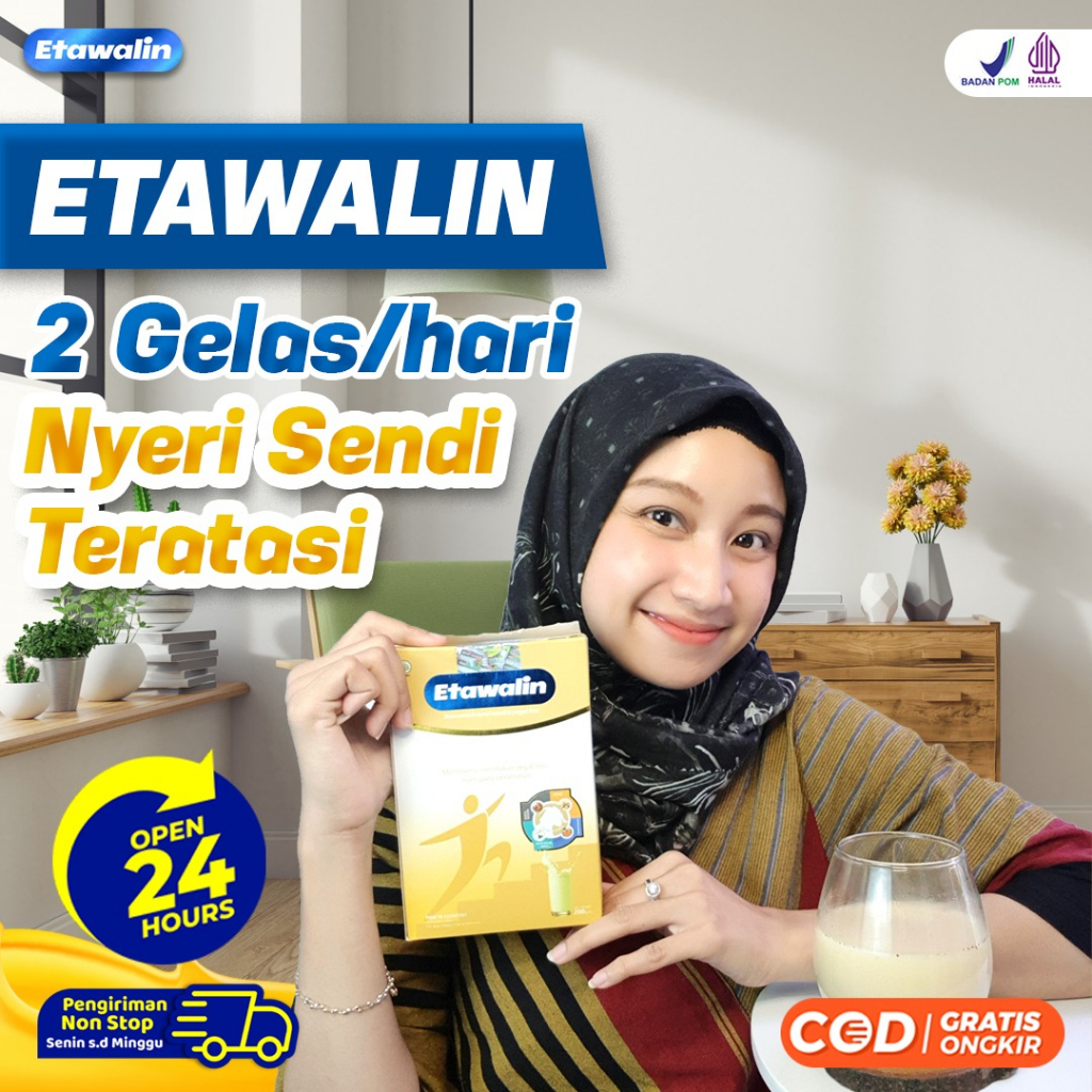 Etawalin Paket 2 Box – Susu Etawa Tingkatkan Kepadatan &amp; Kesehatan Tulang Sendi Atasi Nyeri Sendi  Asam Urat Rematik Reumatik Cocok Untuk Lansia