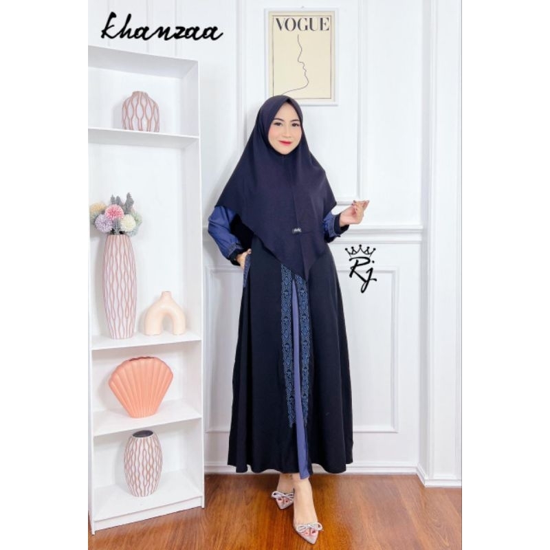 Gamis bordir set Khimar Rianti Adisty Khanzaa RJ M L XL XXL dan GAMIS Nadia Original By Alfaro set syari remaja Itycrepe Premium Set Khimar AL FARO