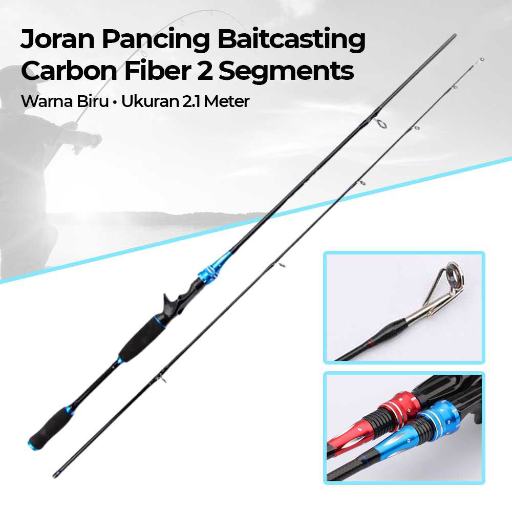 Joran Pancing Gun Handle Carbon Fiber 2 Segments 2.1M OMTHRSBL - Blue