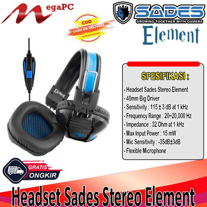 HEADSET SADES STEREO ELEMENT