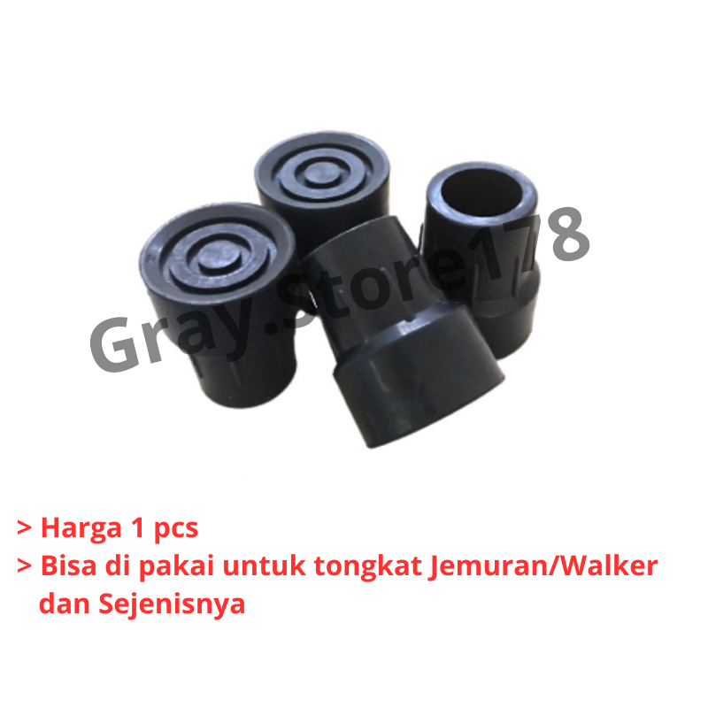 Karet Tongkat Kaki ( Bagian Bawah ) 24 mm Tongkat Jemuran / Walker dan sebagainya