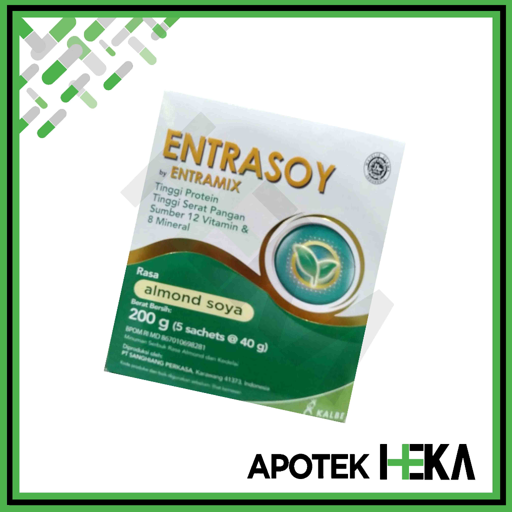 Entrasoy 200 g Almond Soya - Susu Nutrisi Dewasa Tinggi Protein Serat (SEMARANG)