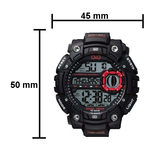 Jam Tangan Pria Casual Sporty Rubber Digital Original Q&amp;Q QnQ QQ M161 M161J Series