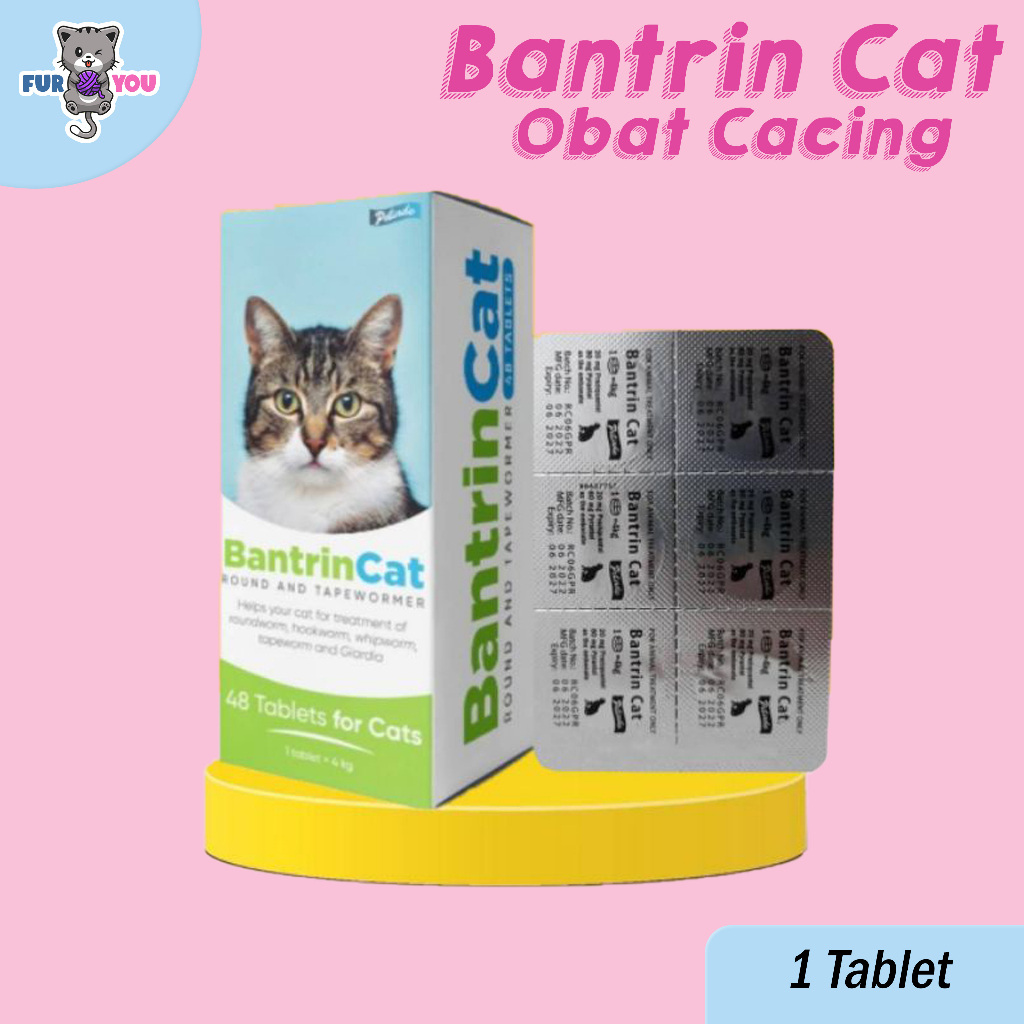 Bantrin Cat Obat Cacing Kucing 1 Tablet