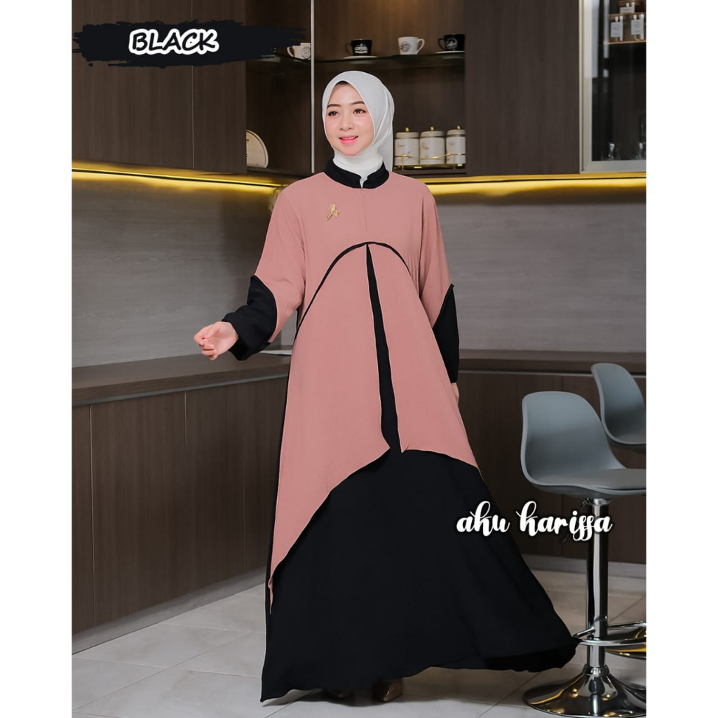 GAMIS SALWA MELIFA  LIANI AKU KARISSA DRESS MODEL TERBARU CRINGKLE PREMIUM OOTD FASHION WANITA KEKINIAN UPDATE STYLE