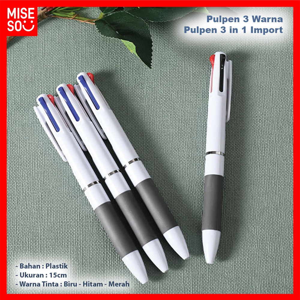 

Pulpen 3 in 1 Pulpen 3 Warna Import 818