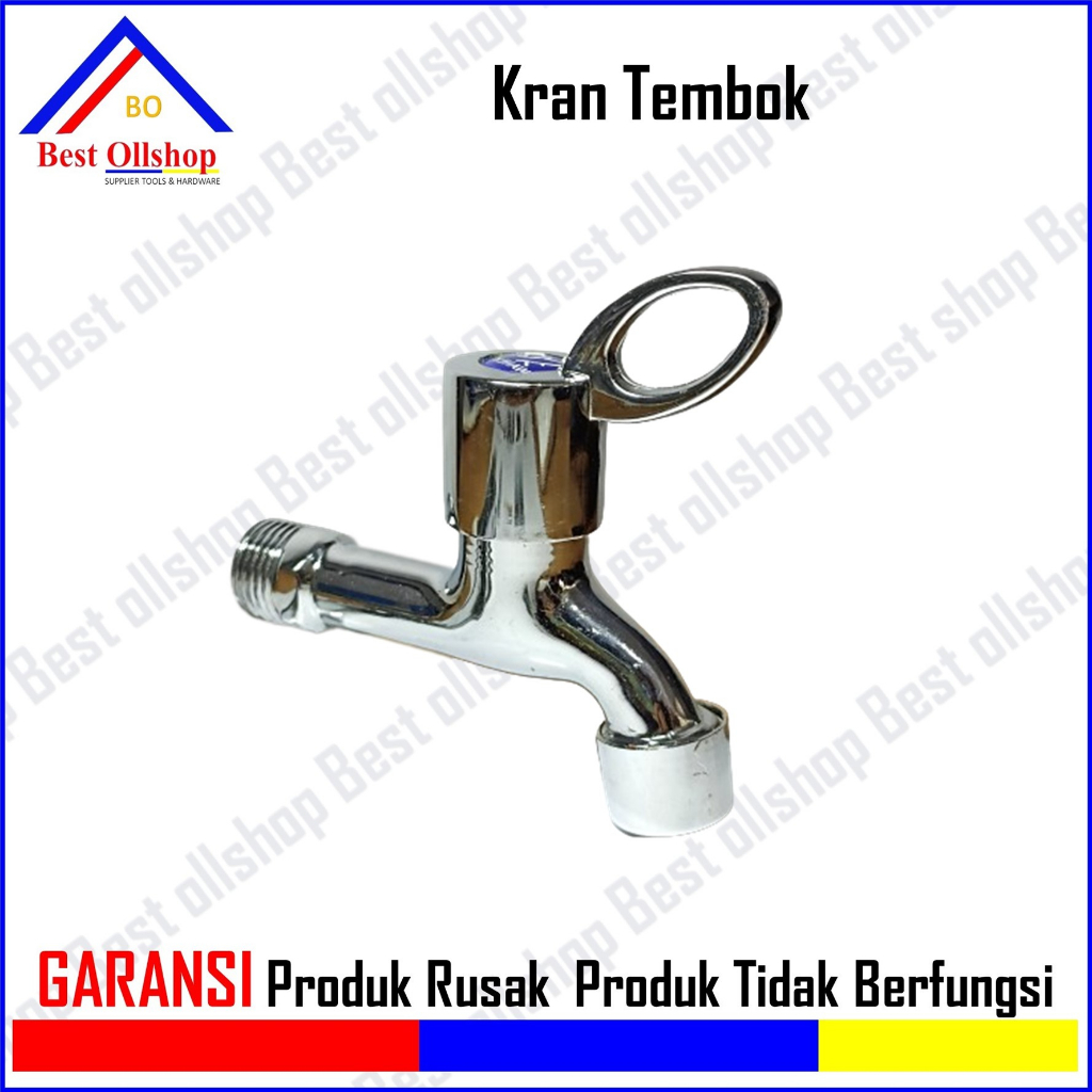 Kran air tembok crom engkol / baling 1/2 Keran Kamar Mandi