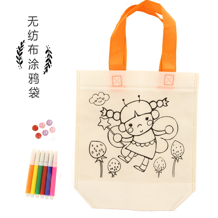 TweedyToys -  Tote Bag DIY Random / DIY Coloring Bag / Mewarnai Tas Tote Bag / Mainan Kreativitas Anak