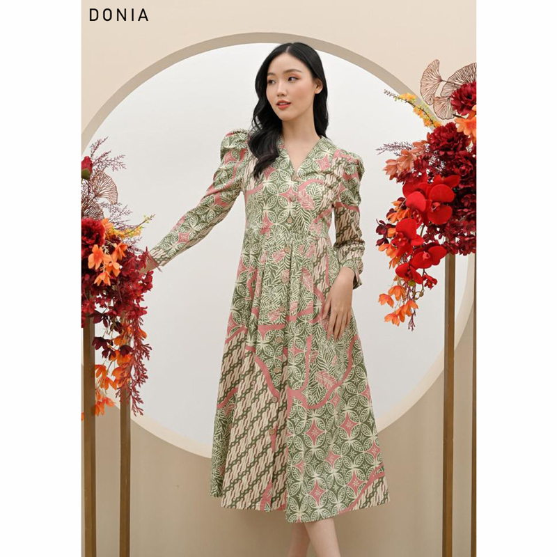 NIKA DRESS - Dress Batik Wanita Terusan Wanita/ DONIA