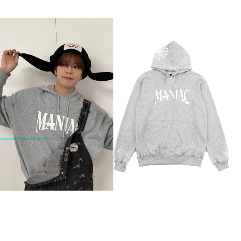 Hoodie Stray Kids Maniac di kupluk sarang laba2