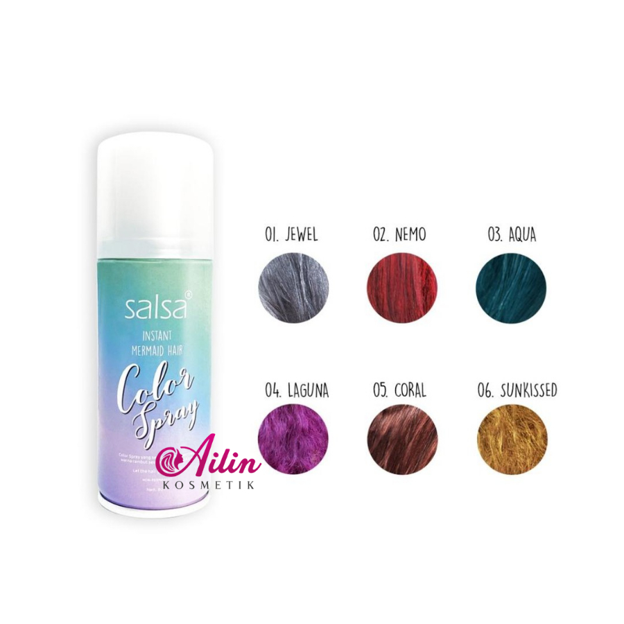 SALSA Instant Mermaid Hair Color Spray 80ml | Cat Rambut Non Permanen by AILIN