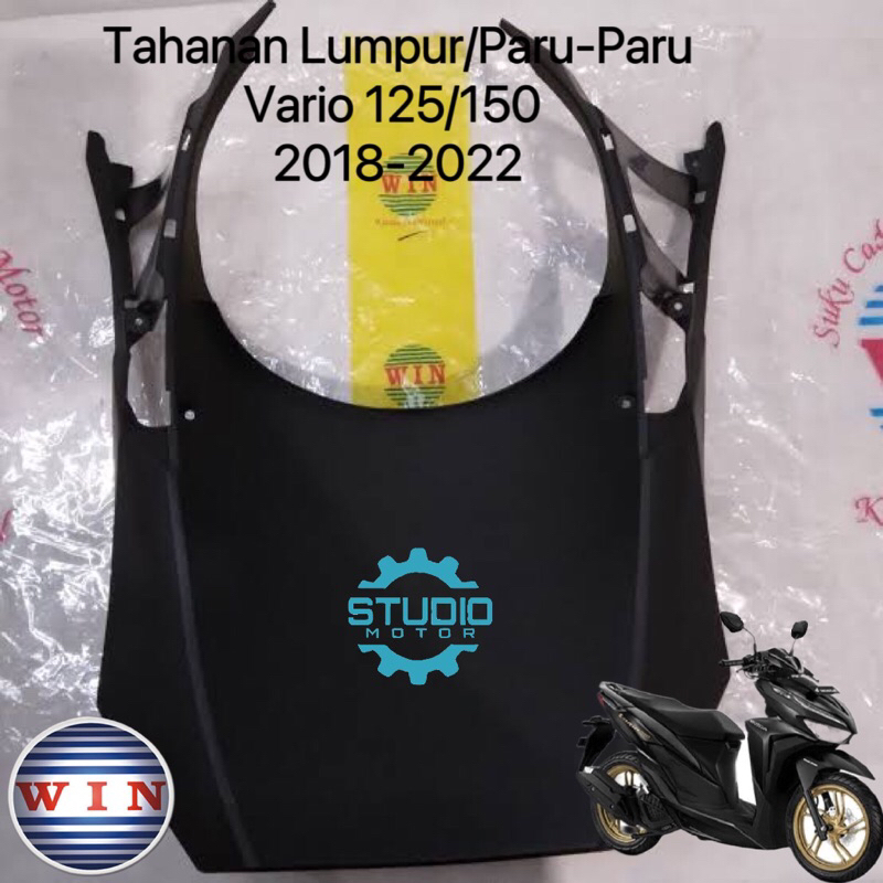 Tahanan Lumpur / Paru-Paru / Dek Bawah / Front Lower Panel Depan Bagian Bawah Vario 125 150 LED 2018 2019 2020 2021 | Cover Penahan Lumpur Kolong Paru Sirip hiu K59J K60R