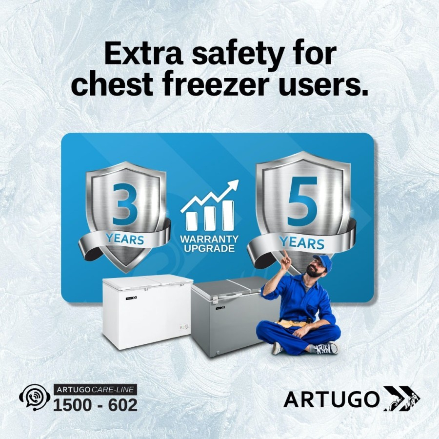 ARTUGO Chest Freezer CF 101 B / CF 101 BW - 105 L