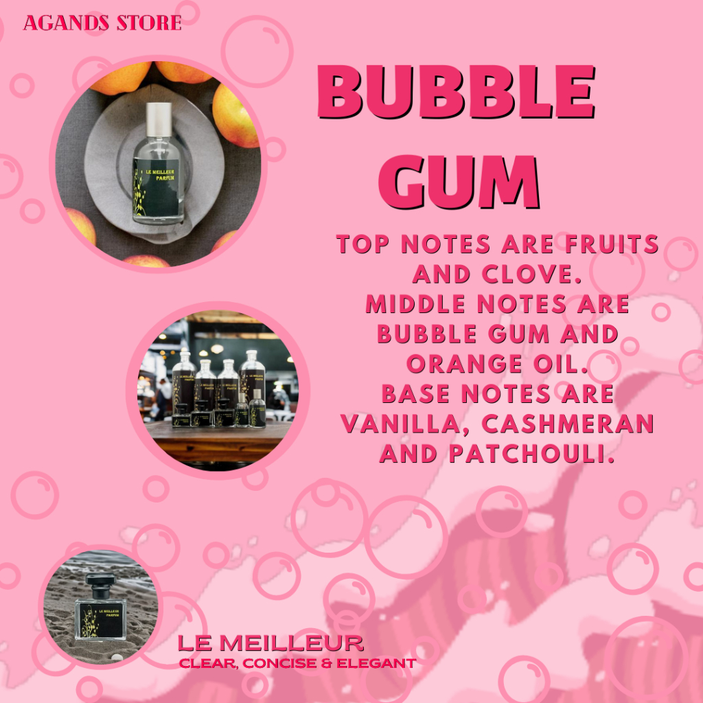 Parfum Pria Wanita Bubble Gum Minyak Wangi Aroma Permen Karet Parfume Murni Non Alkohol Tahan Lama B