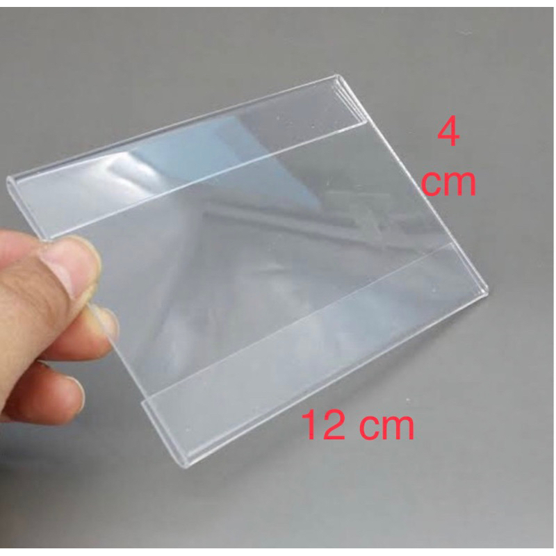 

acrylic akrilik price tag / name tag /label nama produk 4 cm x 12 cm 2mm