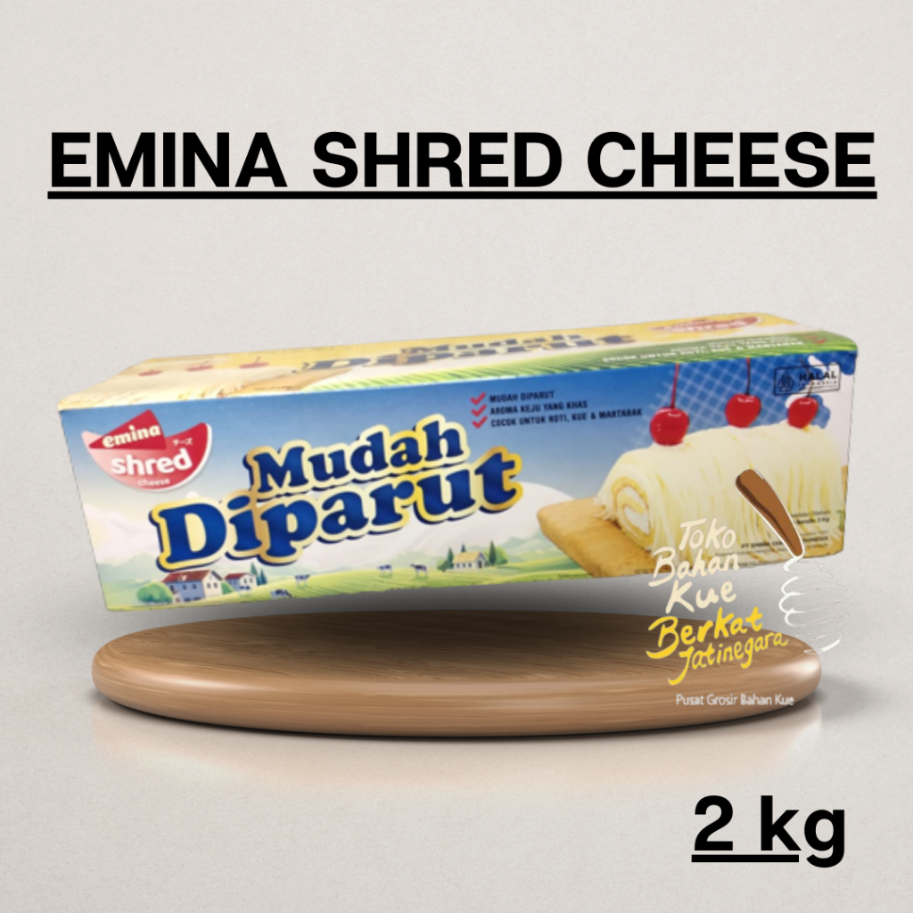 EMINA SHRED CHEESE KEMASAN 2 KG / KEJU CHEDAR KEMASAN 2 KG