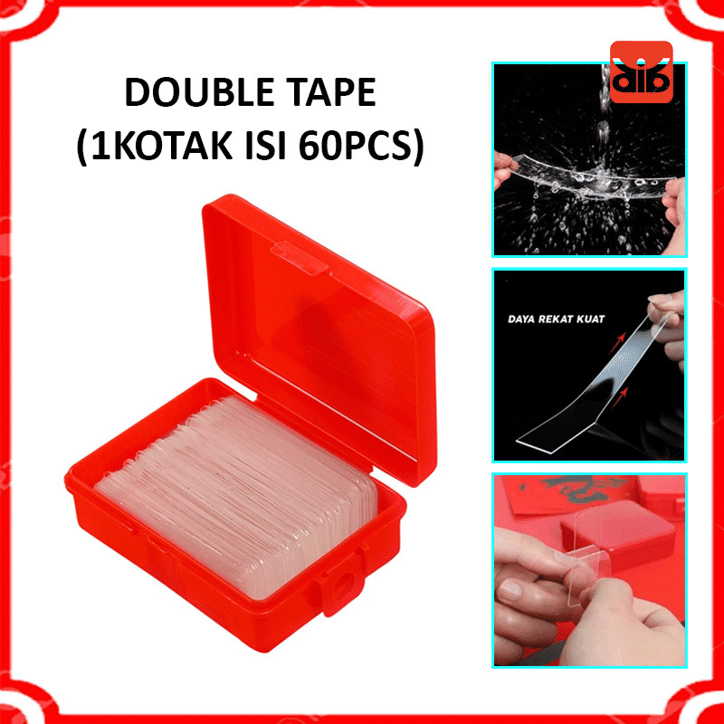 

DOUBLE TAPE MINI ISI 60PCS PER BOX / NANO TAPE BENING SERBAGUNA