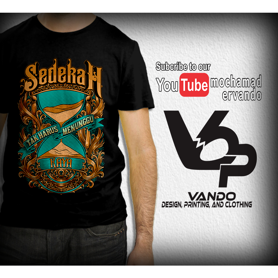 KAOS DAKWAH SEDEKAH / KAOS DISTRO PRIA KEREN MUSLIM