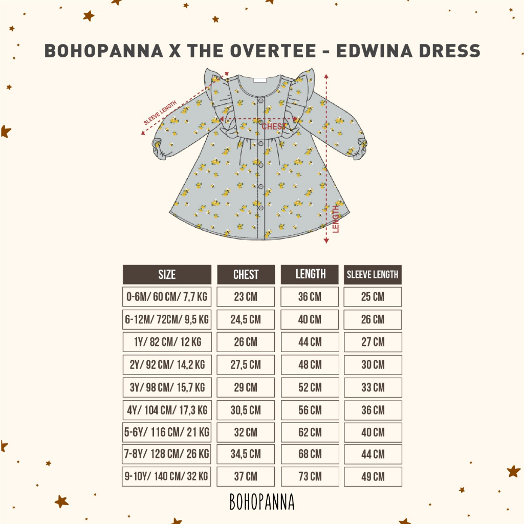 Bohopanna X Overtee - Edwina Dress / Dress Anak Perempuan