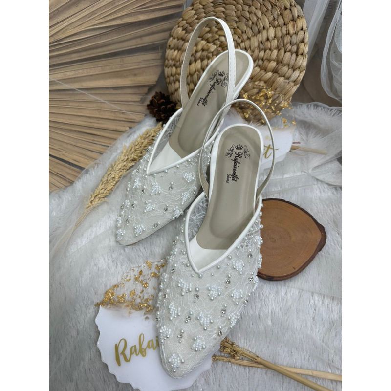 sepatu wedding marrisa  tali 5cm stiletto