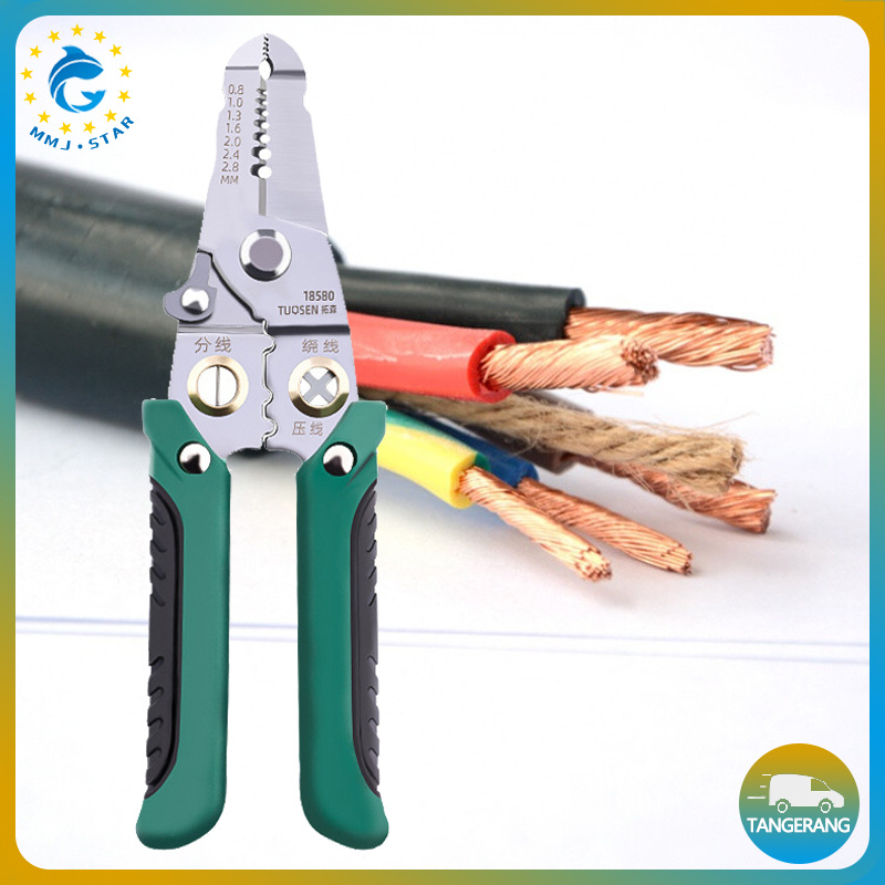 Tang Tukang Listrik Multifungsi  Alat Kabel Stripper  Multifunctional Cable Cutter