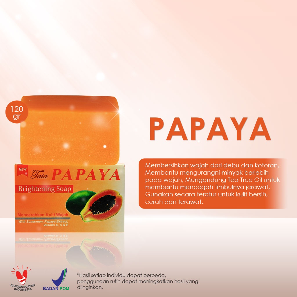 (RM) BRIGHTENING SOAP PAPAYA / ACNE CARE SOAP / BLACK CARBON SOAP / RICE MILK SOAP / RBL PAPAYA SABUN - TATA SABUN PEPAYA UNTUK MENCERAHKAN WAJAH