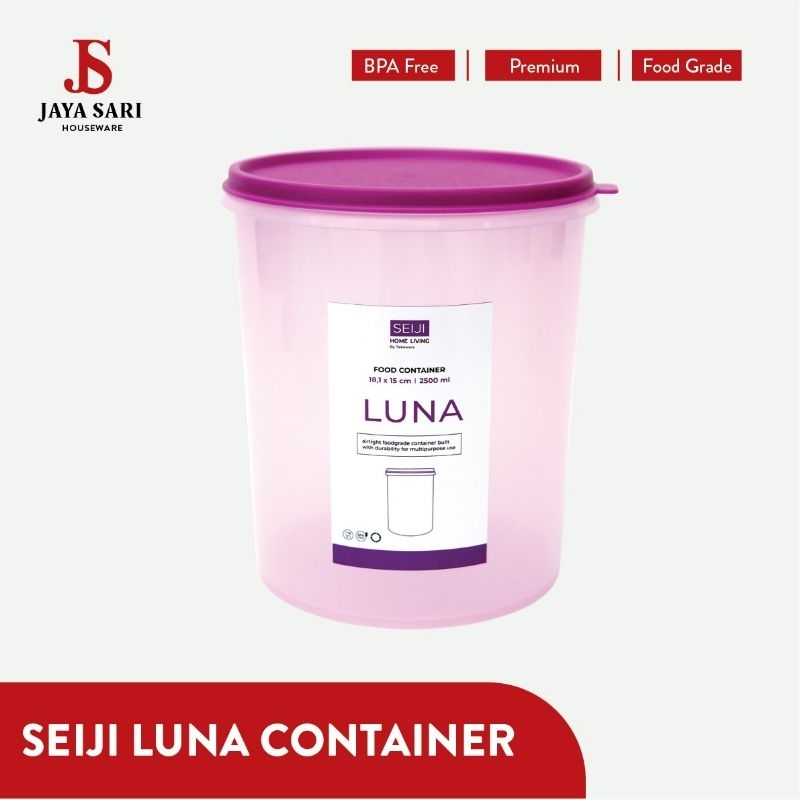 LUNA Food Container Kecil / Toples Plastik / Wadah Makanan / Tempat Penyimpanan Makanan