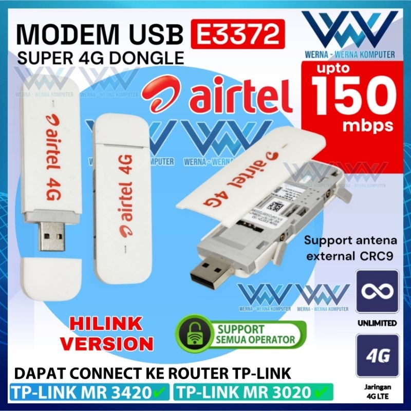 USB Modem Airtel E3372 4G LTE Support All Operator