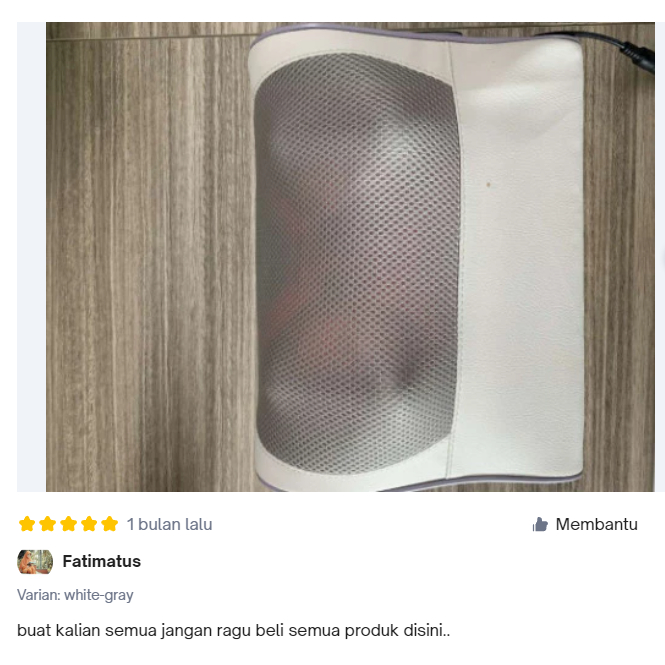 BOMIDI Bantal Pijat Massage Pillow Leher MP1 Portable Elektrik Mobil