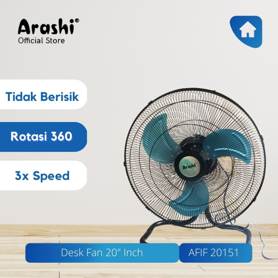 Arashi Kipas Angin Desk Fan Industri AR 138 AFIF 20151 OS 20 Inch 360 Derajat Berputar