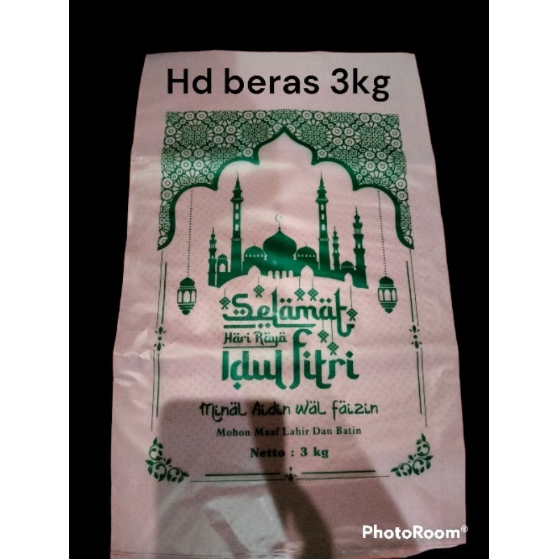 plastik beras zakat fitrah