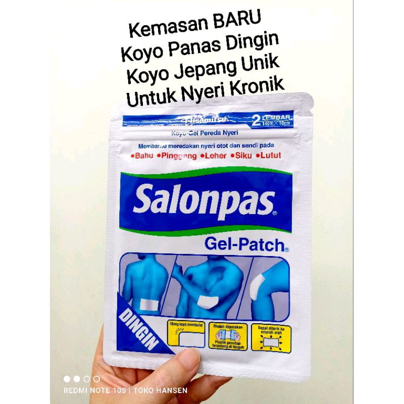 Salonpas Gel Patch isi 2  Koyo Panas Dingin Jepang unik untuk nyeri Kronik