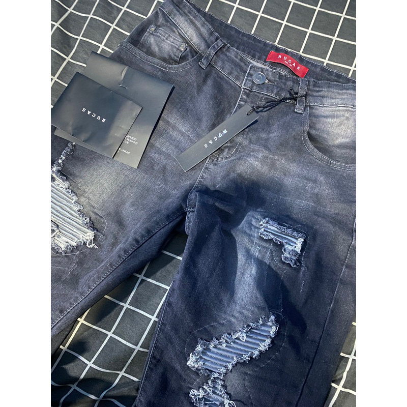 RUCAS jeans SEASON 11 GREY CAVIAR LEATHER size 30