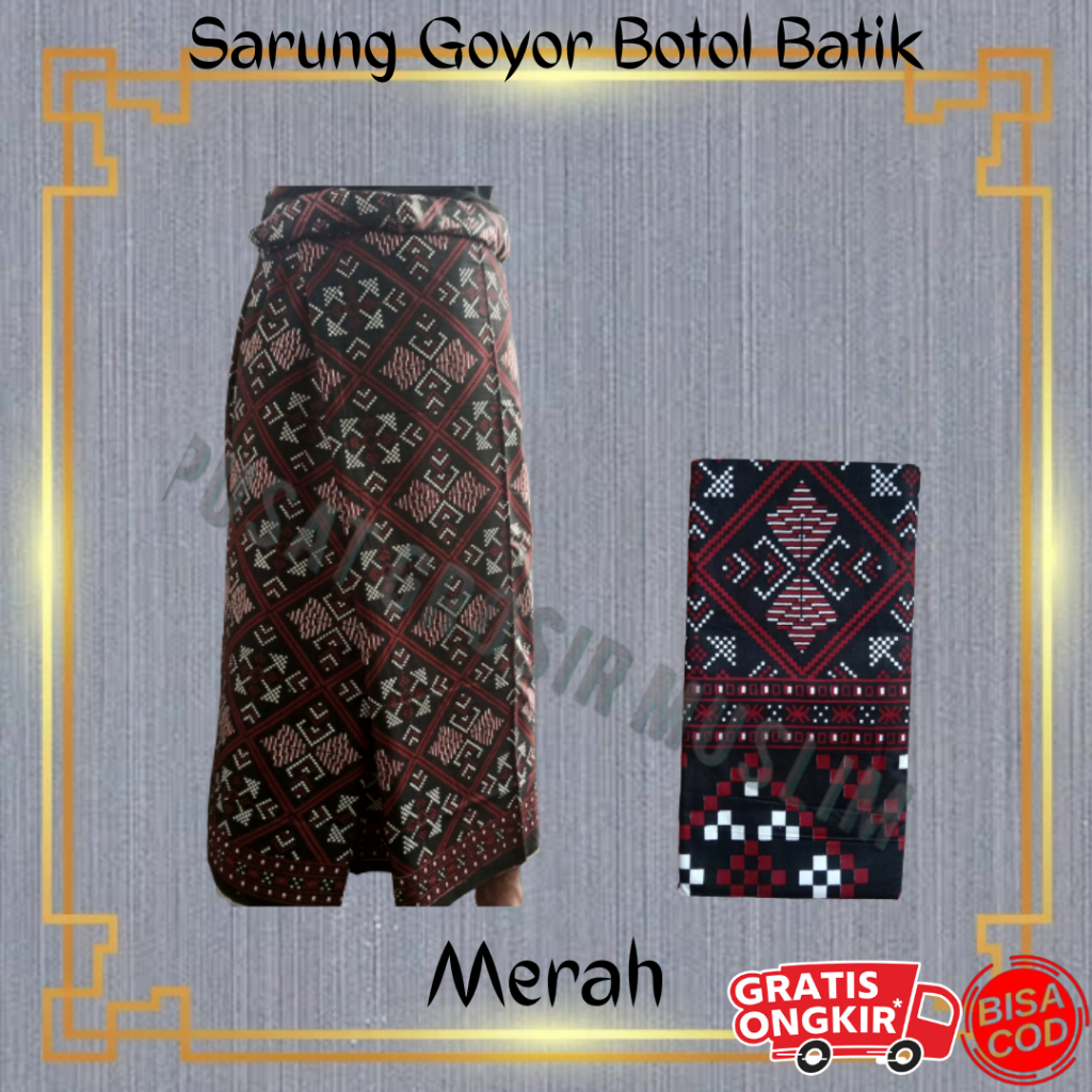 Terbaru Sarung Goyor Botol Batik Merah Sarung Goyor Motif Batik Termurah !!!