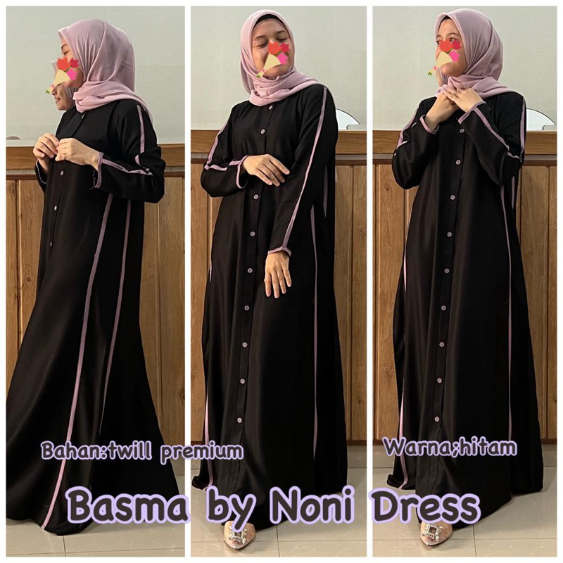 Daster Arab Noni BASMA Maxi Dress Gamis Twill Premium Best Seller