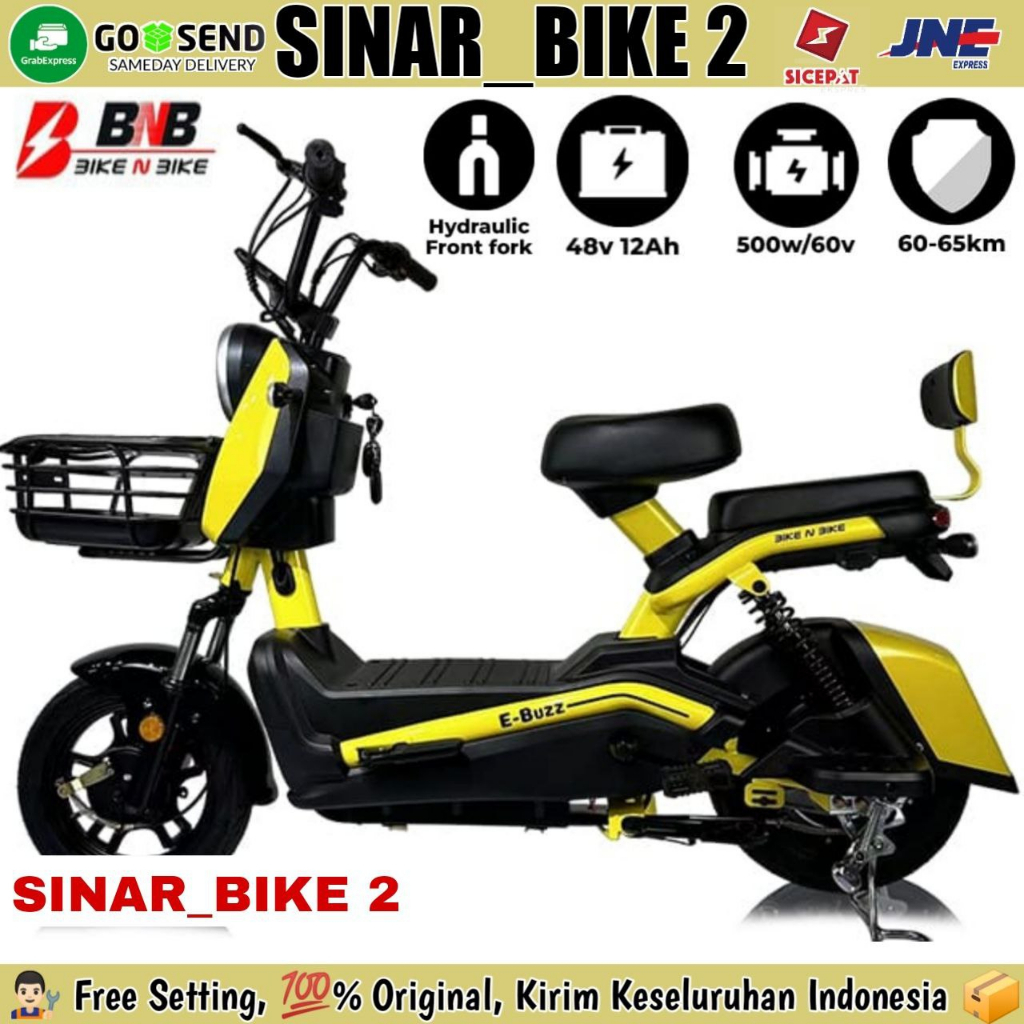 Sepeda Listrik BNB  Bike E-Buzz 500 Watt Battery 48V12Ah