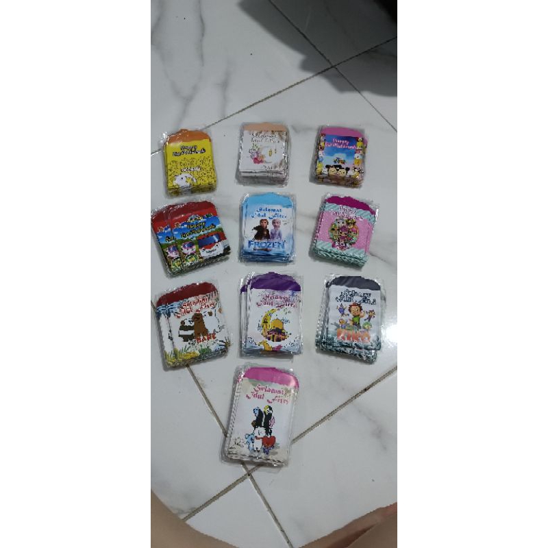 

amplop lebaran/angpao lebaran/amplop idul fitri karakter harga untuk 1 bungkus isi 10pcs uk7x12