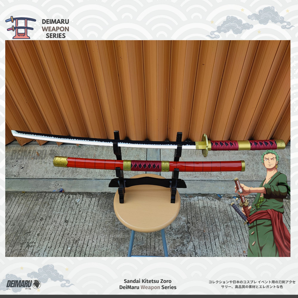 Mainan Pedang Sandai Kitetsu Zoro Anime One Piece - Pedang Aksesoris Cosplay One Piece
