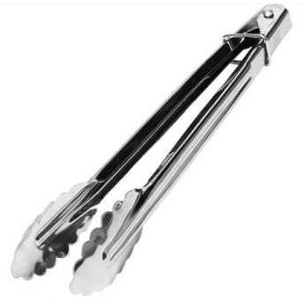 Thong / Tongs / Tong / Capitan / Pencapit / Jepitan / Penjepit Gorengan / Makanan / Roti / Rebusan / DLL Stainless Steel [JY] 9 inch