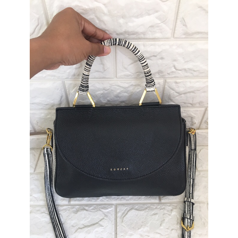 Tas sling selempang kulit asli lovcat
