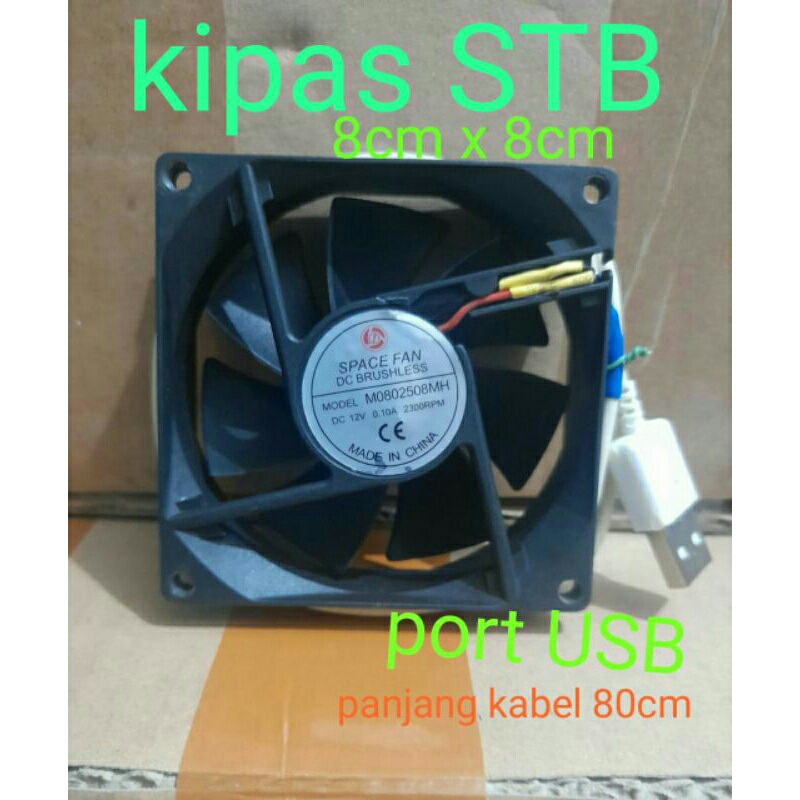 Kipas STB 8x8 5v dc (modifikasi)/ USB fan colling / kipas pendingin STB.