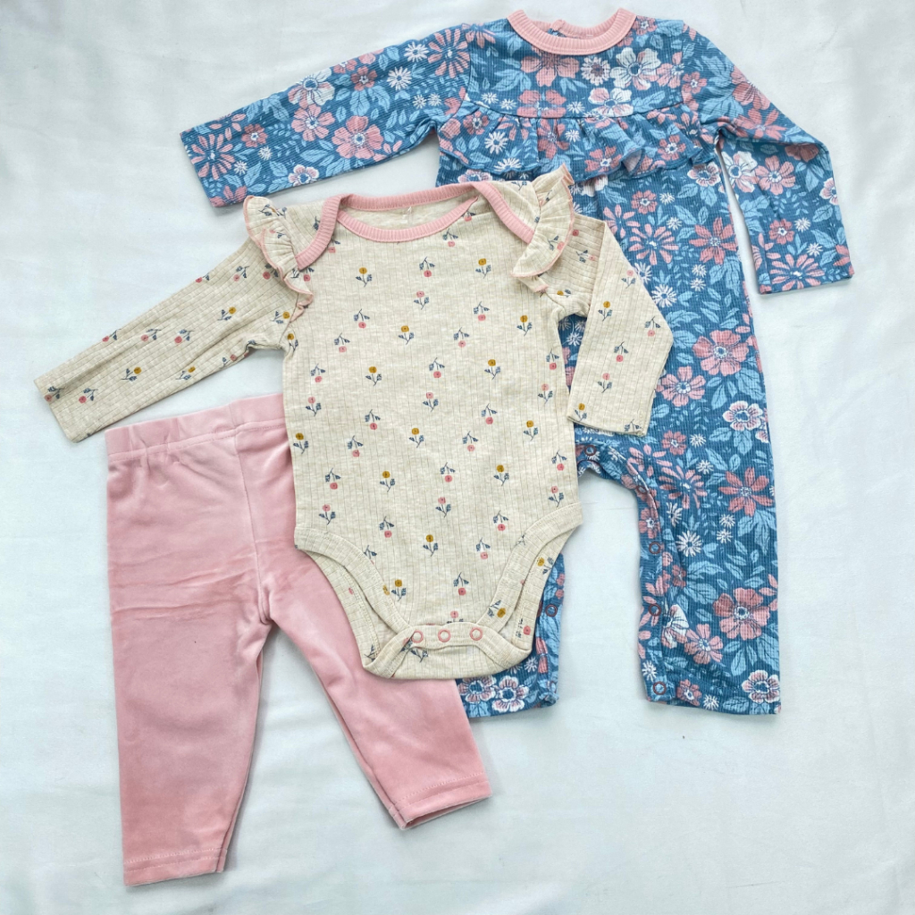 JUMPER SET anak 3in1 jumsuit ala korea lucu baby perempuan import premium ala korea