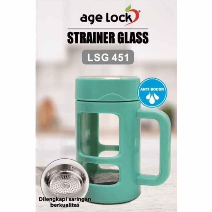 Age Lock Gelas Minum Cangkir Strainer Glass/ Mug Anti Bocor